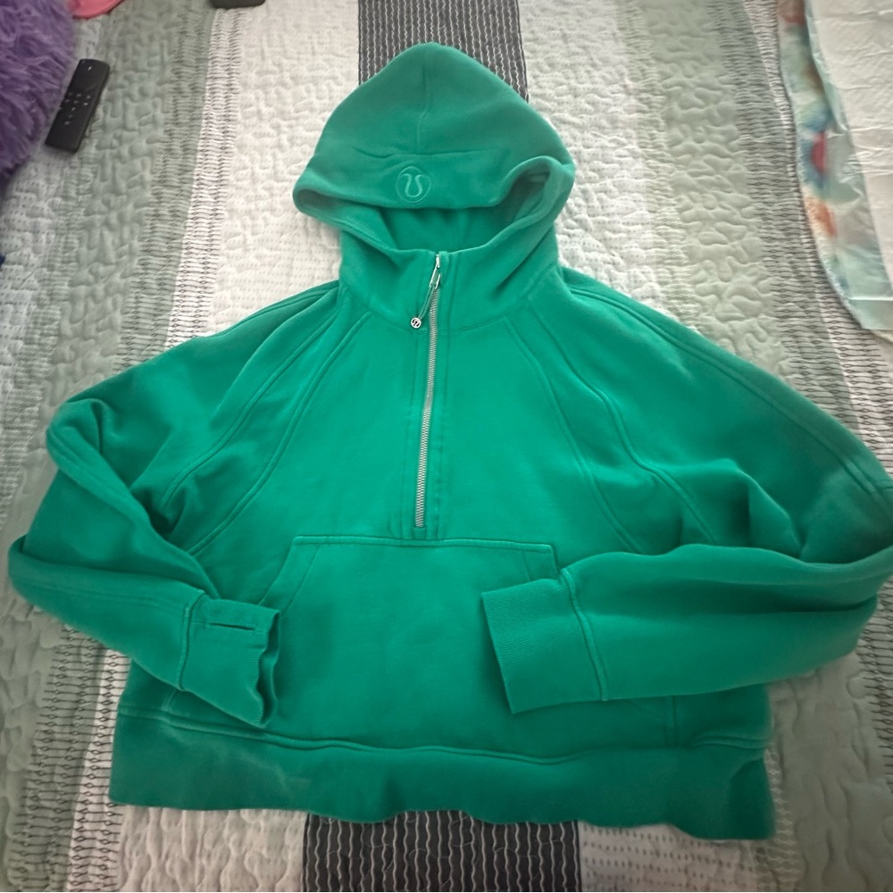 Lululemon Green Half-Zip hooded Scuba